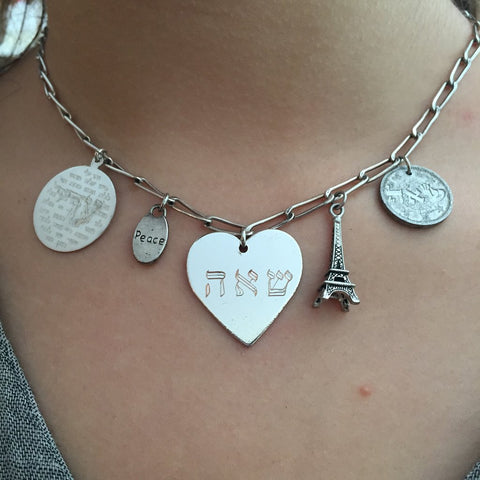 ASSORTED SILVER “SOULMATE” CHARM NECKLACE